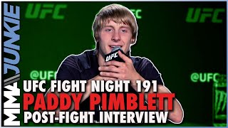 Paddy Pimblett on debut win The new king is here  UFC Fight Night 191 [upl. by Munmro]