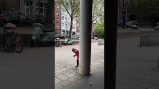 Baby hid behind a pillar funny [upl. by Raamaj]