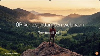 OP korkosijoittamisen webinaari 8112023 [upl. by Anavoig]