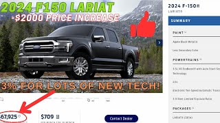 2024 F150 Lariat vs 2023 F150 Lariat build pricing and options 2000 more for 2024 [upl. by Horgan]