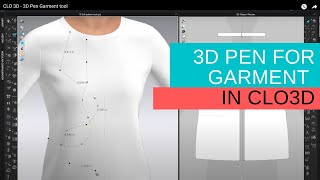 3D Pen Garment tool  CLO 3D [upl. by Amahs842]