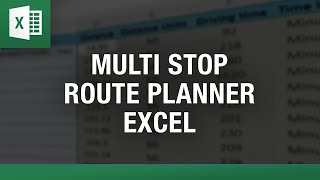 Multi Stop Route Planner in Excel [upl. by Lynett]