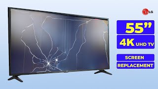 LG 55quot UHD TV screen replacement [upl. by Dillie]