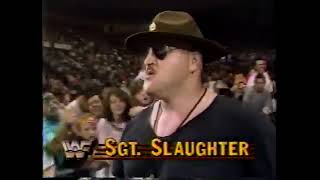 Sgt Slaughter InRing Return vs Sonny Blaze WWF Superstars 9190 [upl. by Allbee]