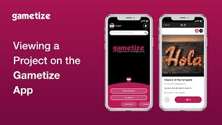 Viewing a Project on the Gametize App  Getting Started with Gametize [upl. by Smeaj65]