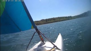 Hobie Bravo Catamaran Hull Flying [upl. by Adiaj989]