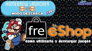 Tutorial 3DS Freeshop desde Homebrew descarga DS y como utilizar la Freeshop [upl. by Alli238]