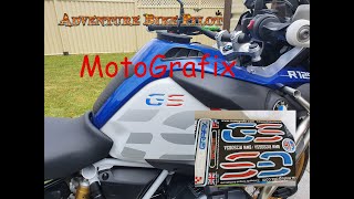 MotoGrafix Decals fitted to BMW GS 1250 HP Rallye Adventure [upl. by Adnoved904]