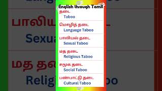 96 Vocabulary for Spoken English in Tamil vocabularyintamil spokenenglishintamil [upl. by Gnilrad]