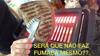 PICANHA  CHURRASQUEIRA ELÉTRICA SMOKELESS MIDEA será que não faz fumaça mesmo [upl. by Berta202]