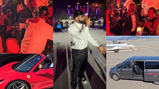 Davido Performs for billionaire Femi Otedola amp shows off private jet in France [upl. by Perce]