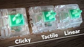 Clicky VS Tactile VS Linear ZEAL CLICKIEZ Ultimate Sound Comparison [upl. by Melonie]