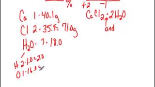 Percent of water in calcium chloride dihydrate [upl. by Christos]