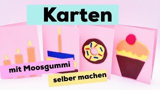 Geburtstagskarten basteln  süße DIY Geschenkideen 🍩 [upl. by Hoxsie964]