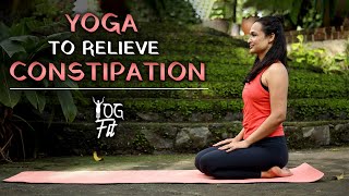 3 Easy Yoga Poses To Relieve Constipation  Beginner Yoga For Constipation Relief  YogFit [upl. by Prosser]