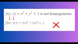 The Difference Between a Homogeneous Function and Homogeneous Differential Equation [upl. by Ogdon301]