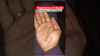 Importance of thumb astrology palmistry palmreading vastu indianpalmistry fortunetelling [upl. by Nnayar]