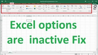 Some Excel options are Grayed out inactive Fix [upl. by Doreg]