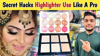 Parlour Secret Hacks Highlighter Use Like A Pro  Highlighter Lagane Ka Sahi Tarika [upl. by Thamos301]