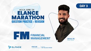 Elance Marathon Question Practise  Financial Management FM  Day 3  Rahul RS  Elance AACA [upl. by Notgnilliw]