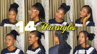 14 UNIQUE WAYS TO STYLE YOUR KNOTLESS BRAIDS Quick and easy Beginner Friendly Tutorial [upl. by Olwena]