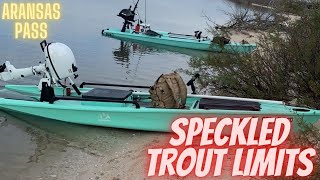 This fishing SPOT in Aransas Pass is LOADED with SPECKLED TROUT Limits [upl. by Coy]