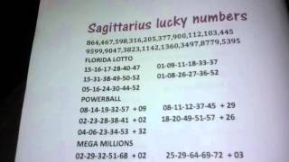 Sagittarius lucky winning numbers for the lottery [upl. by Eeral]