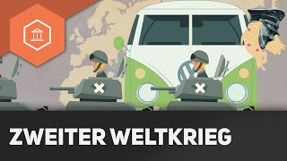 Kriegsverlauf Zweiter Weltkrieg  2 WK Einfacher Überblick 2 [upl. by Nortad]