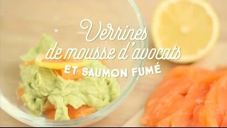 Mousse davocats et saumon fumé  CuisineAZ [upl. by Earl689]