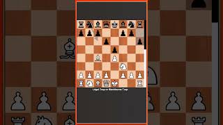 checkmate Légal Trap Black  Queen chesssacrifice  chess chesstricks [upl. by Donahoe]