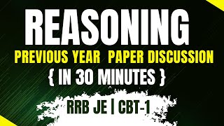 Ep26  Reasoning  Previous Year Paper Discussion in 30 minutes reasoningtricks [upl. by Kroy]