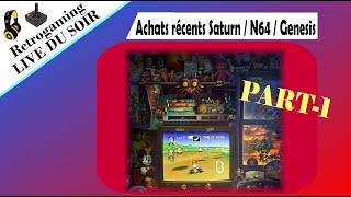 Live du soir  Achats récents Saturn  N64  Genesis PART1 jeuxvidéo [upl. by Ahtar543]