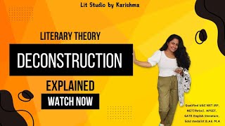 Deconstruction Theory ugcnetjrf english ugcnetenglish englishliterature literarytheory [upl. by Joannes]