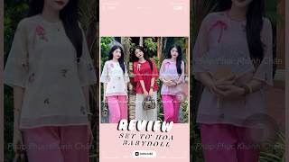 REVIEW SET TƠ HOA BABYDOLL shopee tet2025 giare [upl. by Enaillil]