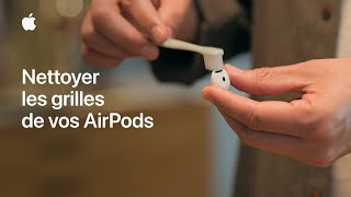 Comment nettoyer les grilles de vos AirPods  Assistance Apple [upl. by Celeski629]