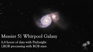 Messier 51 Whirlpool Galaxy  64 hours of data with PixInsight LRGB processing [upl. by Clyde]