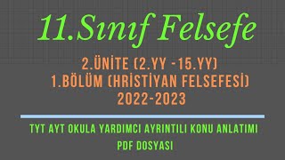 2ÜNİTE Orta Çağ Hristiyan Felsefesi [upl. by Perle]