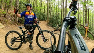 Getting Seth out for a few laps at Kanuga Bike Park [upl. by Eram]