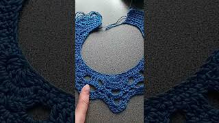 pentru decolteuri 🤗💐 pas cu pas crochet dentelle handmade tutorial [upl. by Lynde]