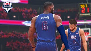 NBA 2K24 Olympics Mode  CANADA vs USA Exhibition Full Game Highlights [upl. by Welker318]