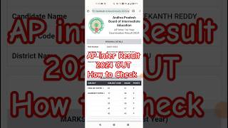 How to Check AP Inter Result 2024  AP inter 1st Year Result 2024  Ap Inter 2nd Year Result 2024 [upl. by Anotyad]