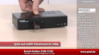 auvisio Digitaler HDSatReceiver DSR395Umini mit FullHDMediaplayer [upl. by Nylitsirk875]