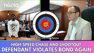 VIOLENT OFFENDER HighSpeed Chase and Shootout Defendant VIOLATES Bond Again [upl. by Jolda]