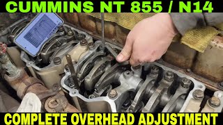 CUMMINS NT 855  N14 COMPLETE OVERHEAD INCLUDING ROCKER INSTALL [upl. by Eimyaj]