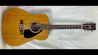 Mandocello conversion of Yamaha FG300A dreadnought guitar [upl. by Siskind609]