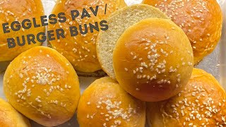 HOMEMADE SOFT PAV RECIPE EGGLESS BURGER BUNS  EASY LOCKDOWN BREAD RECIPE [upl. by Abekam760]