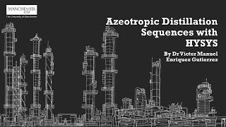 Azeotropic Distillation Sequences with HYSYS [upl. by Australia]