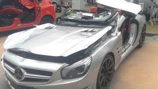 CNCSTEP  Destroying a new AMG Mercedes V8 SL 63 Destroyed SL63 zerstört Benz Zerstören [upl. by Annam]