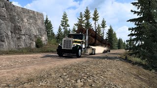 ATS Freightliner FLC Logging Truck Forestry Haul Troy to Missoula [upl. by Analat]