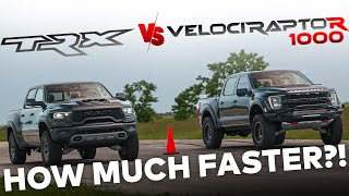 1000 HP Raptor R vs RAM TRX  VelociRaptoR 1000 by Hennessey [upl. by Adnilim]